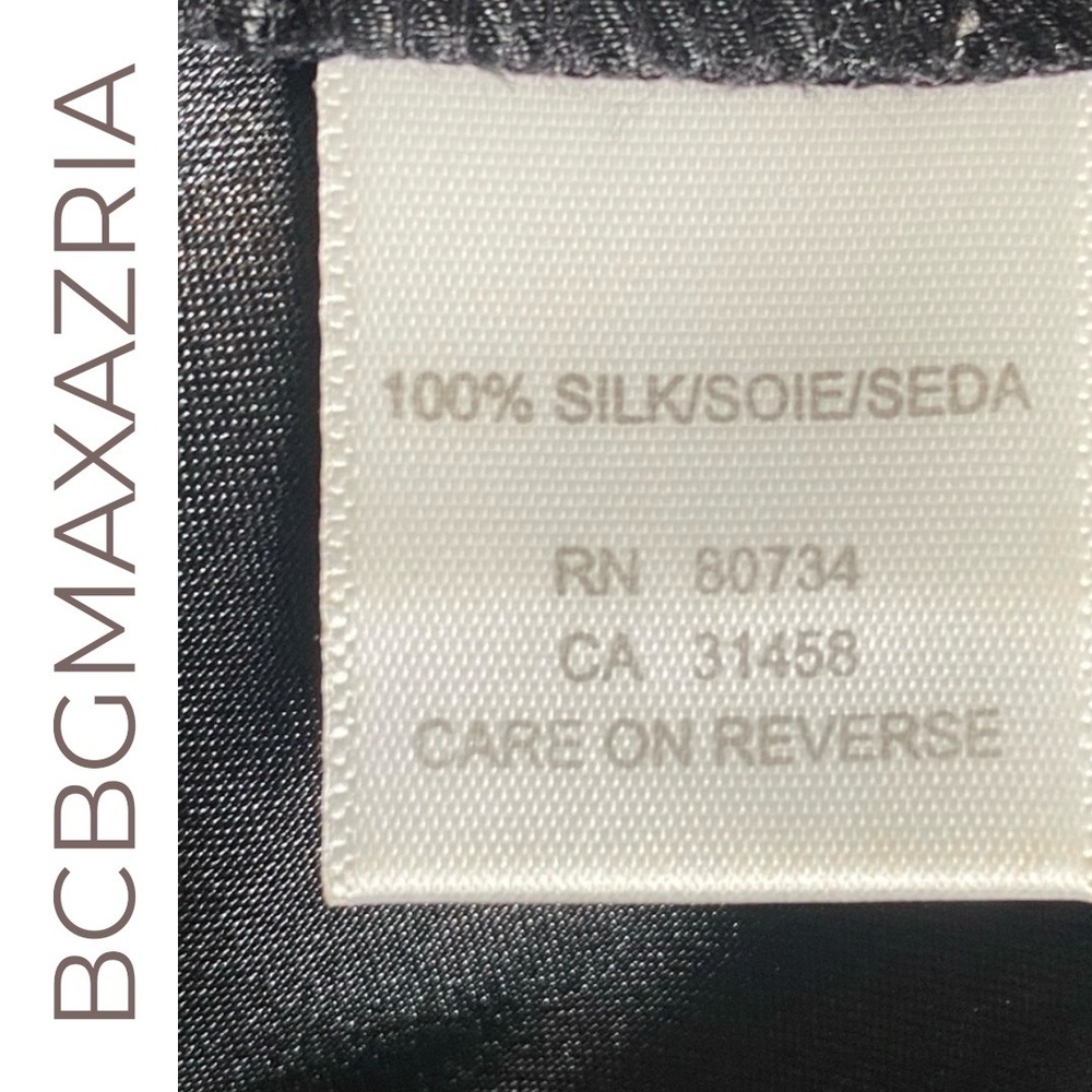 BCBGMAXAZRIA Halter Dress Black Ivory Embroidered‎ Y2K Evening Size 0 - Picture 9 of 13